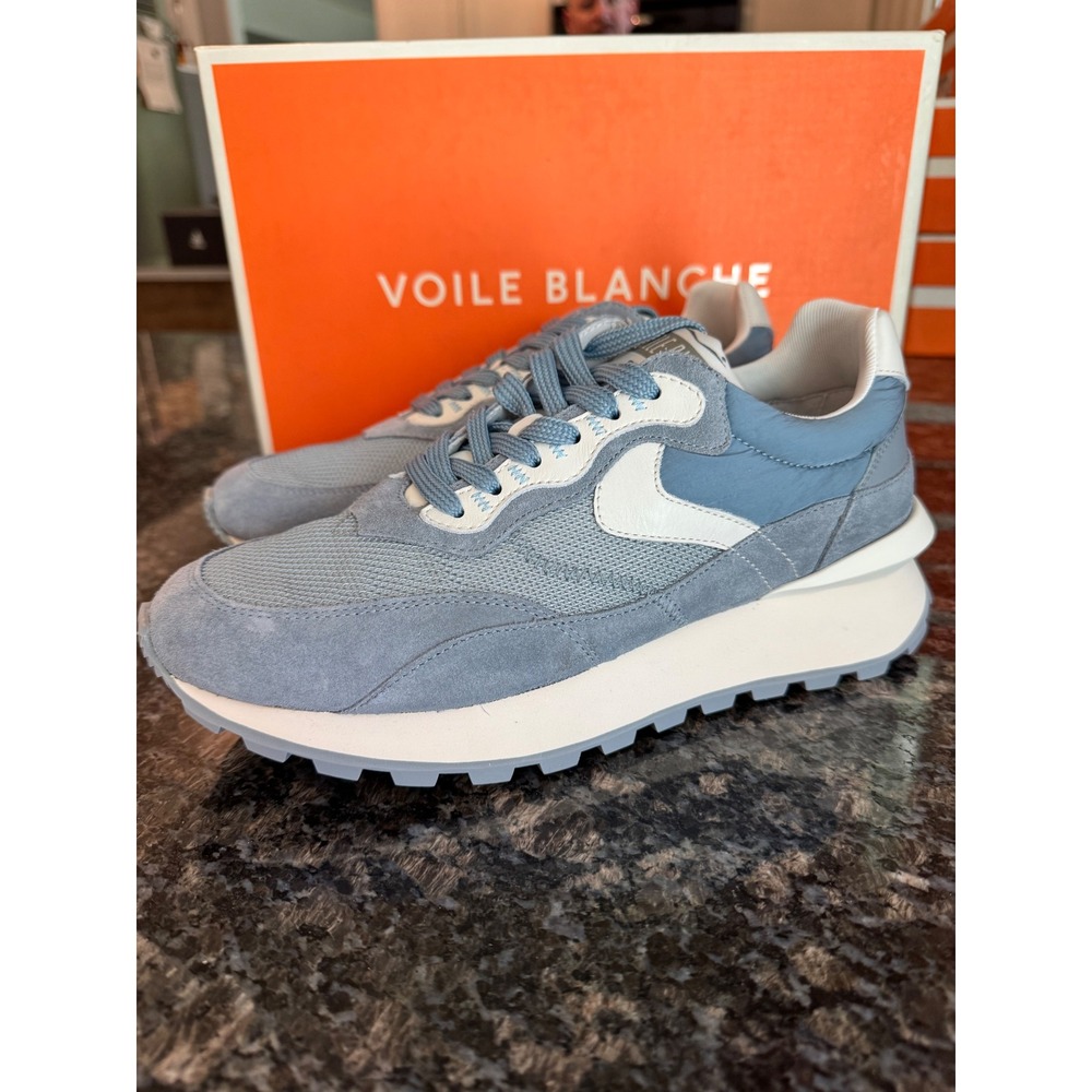 Voile Blanche Qwark Hype Man Suede Mesh Sneakers Ice-Navy Blue Mens 44 NEW Sz 11